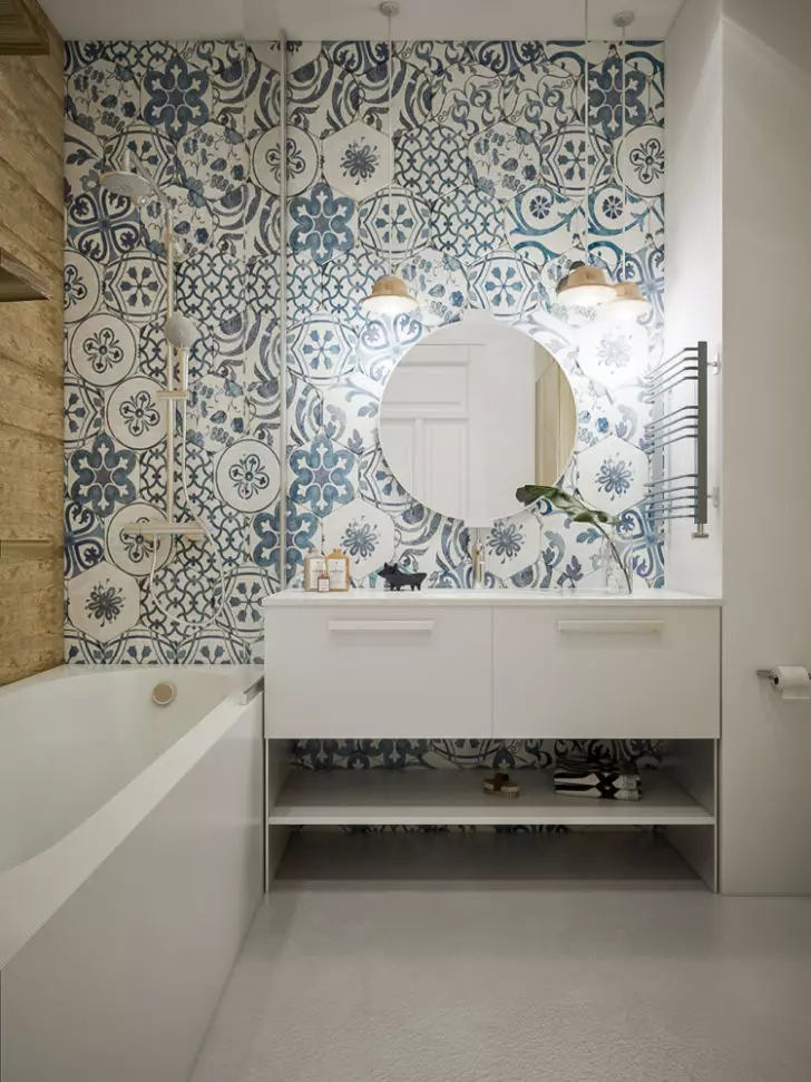 用於浴室的磨砂瓷磚：浴室啞光瓷磚的優缺點，石材下的設計和其他選擇 21360_50