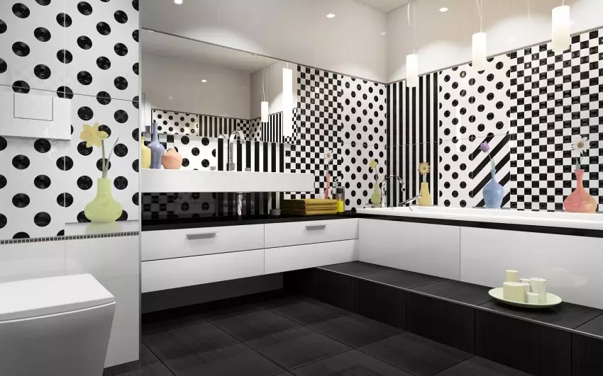 用於浴室的磨砂瓷磚：浴室啞光瓷磚的優缺點，石材下的設計和其他選擇 21360_8