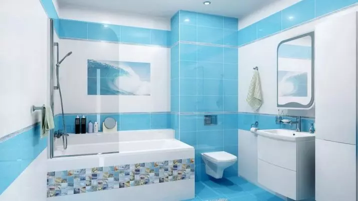 Panel z dlaždice v kúpeľni (79 fotografií): Prehľad panelu pre kúpeľňu z keramických dlaždíc a mozaikových, dlaždíc a mozaických panelov s morskými témami a inými 21368_78
