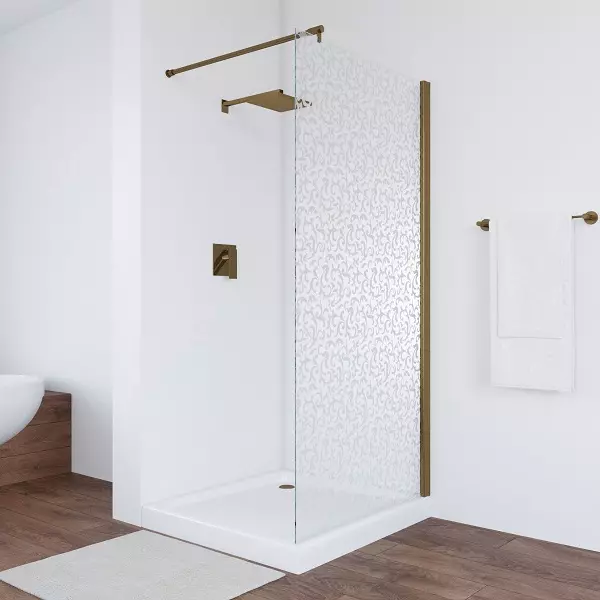 シャワー（60枚の写真）のガラスパーティション：ガラスブロックからのガラスシャワーフェンスの種類、90×90 cm、継手の選択。浴室のデザイン 21370_14