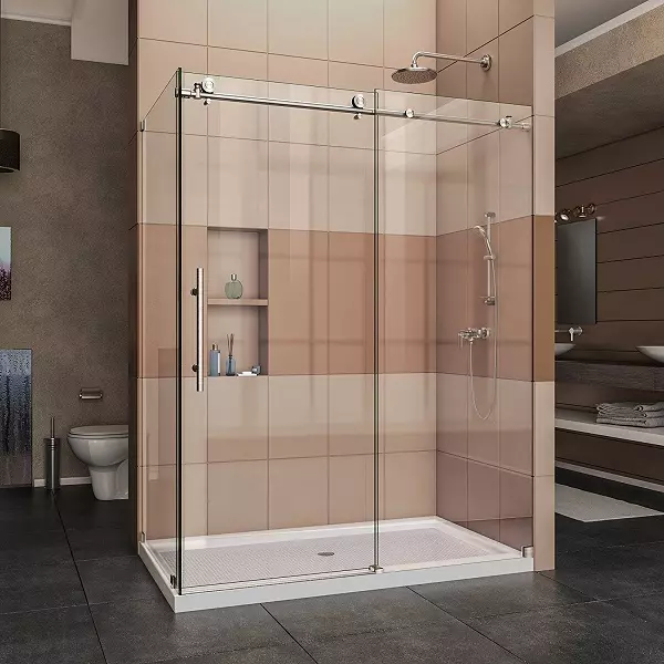 şüşə bloklar və 90x90 sm parçaları seçimi şüşə duş çitler növləri: Glass duş üçün arakəsmələr (60 şəkil). Hamam dizayn 21370_20