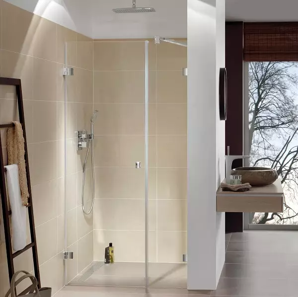 シャワー（60枚の写真）のガラスパーティション：ガラスブロックからのガラスシャワーフェンスの種類、90×90 cm、継手の選択。浴室のデザイン 21370_21