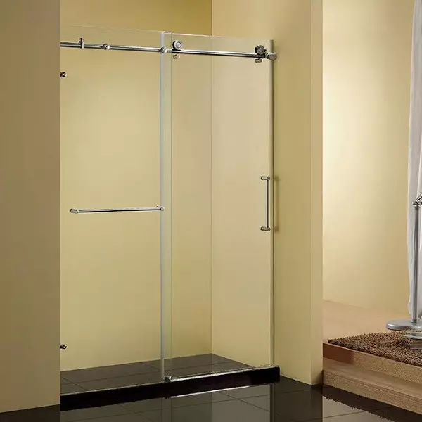 Partições de vidro para o chuveiro (60 fotos): Tipos de cercas de chuveiro de vidro, de blocos de vidro e 90x90 cm, escolha de acessórios. Design de banheiro. 21370_44