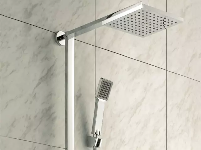 Rak mandi: varietas sistem shower untuk kamar mandi. Apa yang termasuk dalam headset set untuk jiwa? Bravat, Lemark Brands Ulasan dan lainnya 21374_21