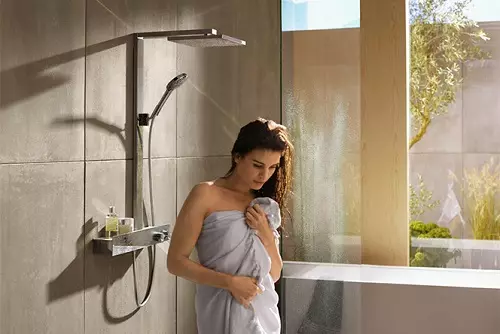 Rak mandi: varietas sistem shower untuk kamar mandi. Apa yang termasuk dalam headset set untuk jiwa? Bravat, Lemark Brands Ulasan dan lainnya 21374_5
