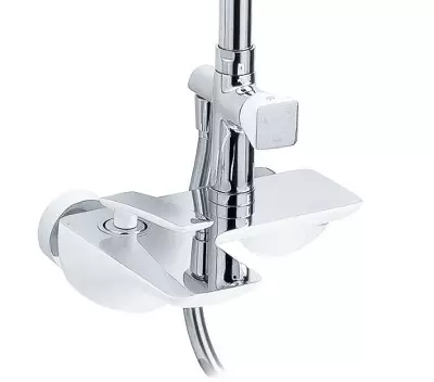 Rak mandi: varietas sistem shower untuk kamar mandi. Apa yang termasuk dalam headset set untuk jiwa? Bravat, Lemark Brands Ulasan dan lainnya 21374_55