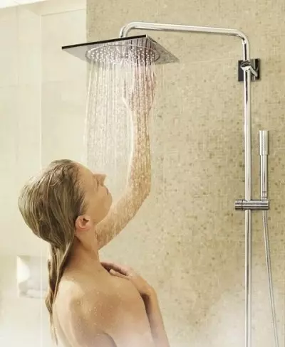 Zuhany állványok: A fürdőszobai zuhanyrendszerek fajtái. Mit tartalmaz a Lélek beállított fülhallgatójához? Bravat, Lemark márkák áttekintése és egyéb 21374_70