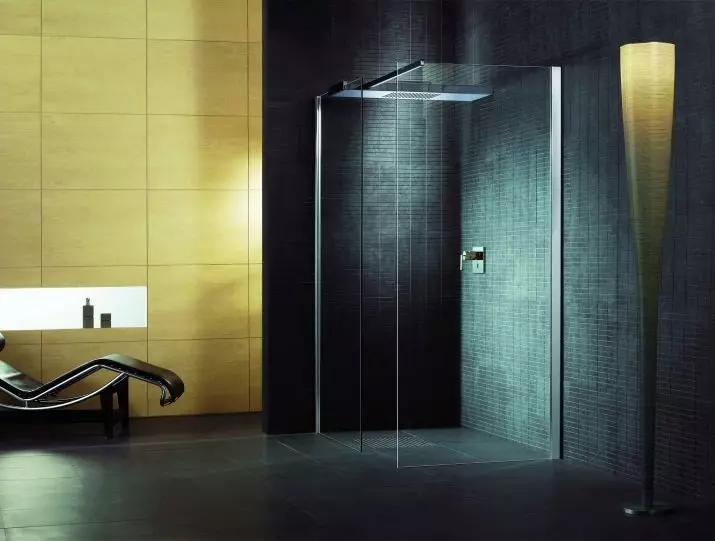Duša vannas istabā bez kabīnes (86 fotogrāfijas): vannas istabas dizaina iespējas ar dušu bez palešu un flīžu kabīnes, projekti 21384_82