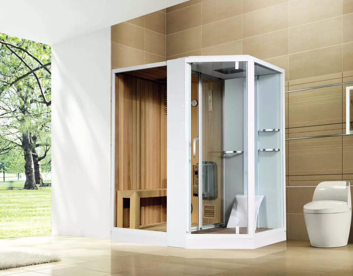 Kamar mandi di rumah pribadi (67 foto): Pilihan desain interior dengan jendela. Bagaimana cara melengkapi? Contoh yang menarik 21393_11