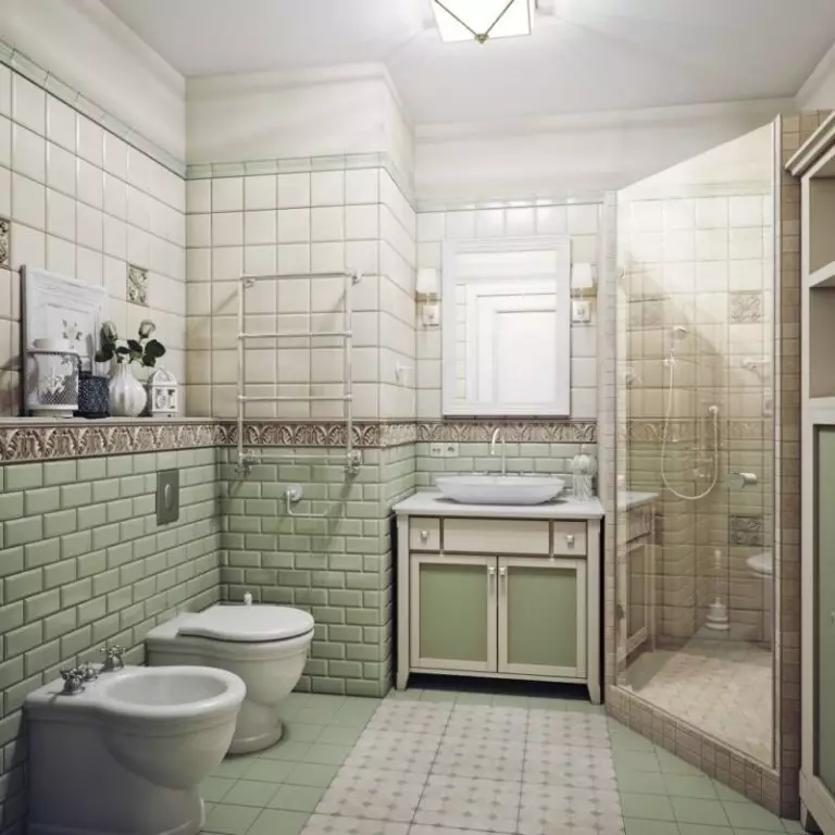 Kamar mandi di rumah pribadi (67 foto): Pilihan desain interior dengan jendela. Bagaimana cara melengkapi? Contoh yang menarik 21393_17