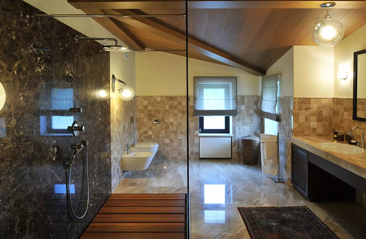 Dhoma dush në një shtëpi private (67 foto): Opsionet e dizajnit të brendshëm me dritare. Si të pajisen? Shembuj interesantë 21393_5