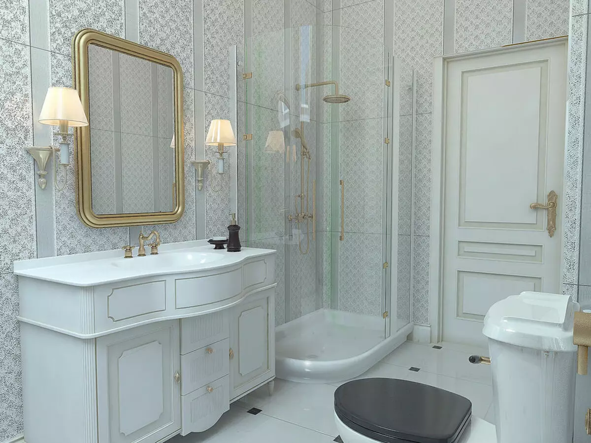 Kamar mandi di rumah pribadi (67 foto): Pilihan desain interior dengan jendela. Bagaimana cara melengkapi? Contoh yang menarik 21393_50