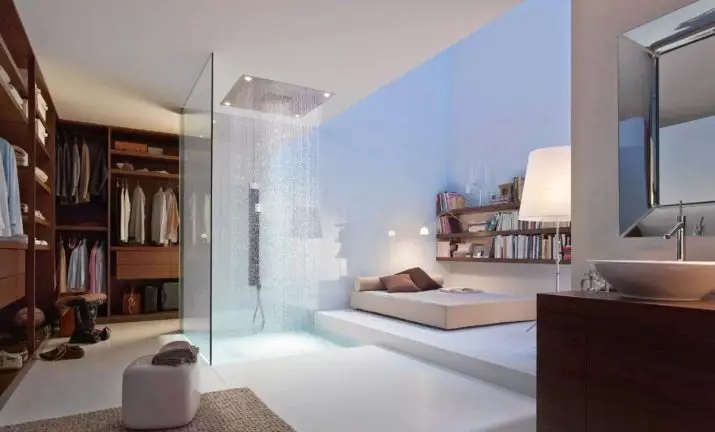 Kamar mandi di rumah pribadi (67 foto): Pilihan desain interior dengan jendela. Bagaimana cara melengkapi? Contoh yang menarik 21393_66