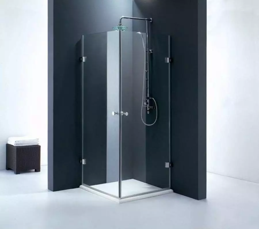 Drzwi pod prysznicem: składane kątowe, drzwi 110-120 cm i 130-170 cm, inne wymiary. Modele z Niemiec i Włoch, z coupe z poliwęglanu i drzwi 21396_45
