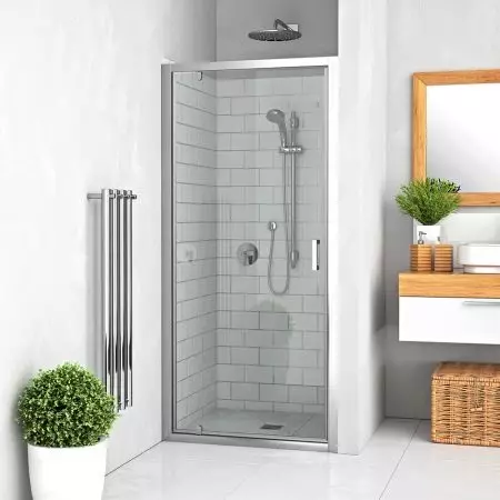 Drzwi pod prysznicem: składane kątowe, drzwi 110-120 cm i 130-170 cm, inne wymiary. Modele z Niemiec i Włoch, z coupe z poliwęglanu i drzwi 21396_59