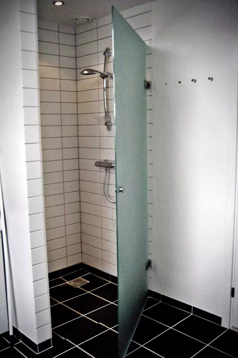 الأبواب داخل الاستحمام: الزاوي الزاوي، الأبواب 110-120 سم و 130-170 سم، أبعاد أخرى. نماذج من ألمانيا وإيطاليا، من كوبيه البولي والباب 21396_8