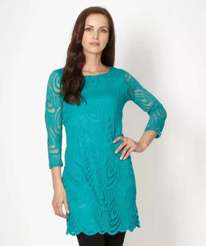 Tunique de robe turquoise
