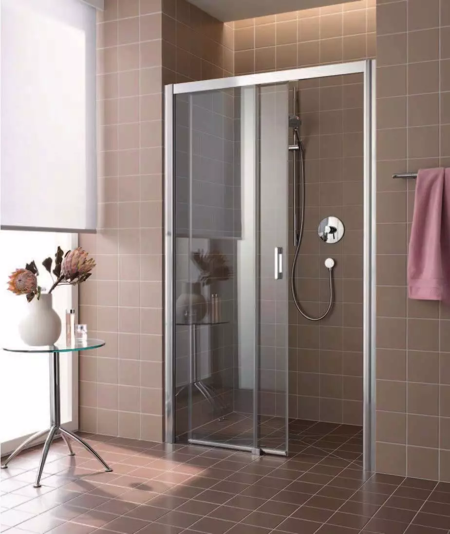 Dutxar-se sense dutxa al bany (57 fotos): El disseny i la decoració de la cambra de bany amb l'escena de l'ànima sense una cabina en una casa privada i apartaments 21400_22