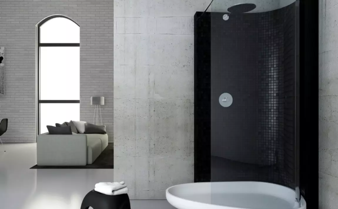 स्नानगृहमा स्नान (57 फोटोहरू): निजी घर र अपार्टमेन्टमा केबिन बिना बाथरूमको डिजाइन र आकारको सजावट 21400_48
