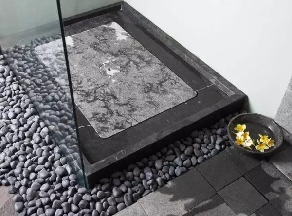 Akmens dušas paliktņi: palešu pārskatīšana no mākslīgā akmens, akrila un citi, modeļi 80x80, 90x90 un 1000x1000 cm 21407_23