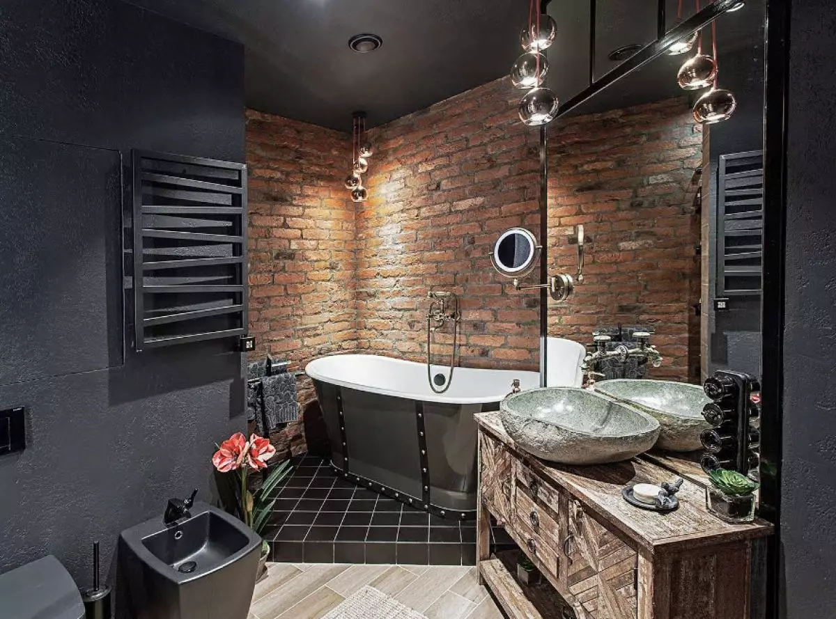 Trần trong phòng tắm vách thạch cao (38 ảnh): Có thể làm một tấm lơ lửng trong phòng tắm? Ưu và nhược điểm của việc sử dụng 21417_27