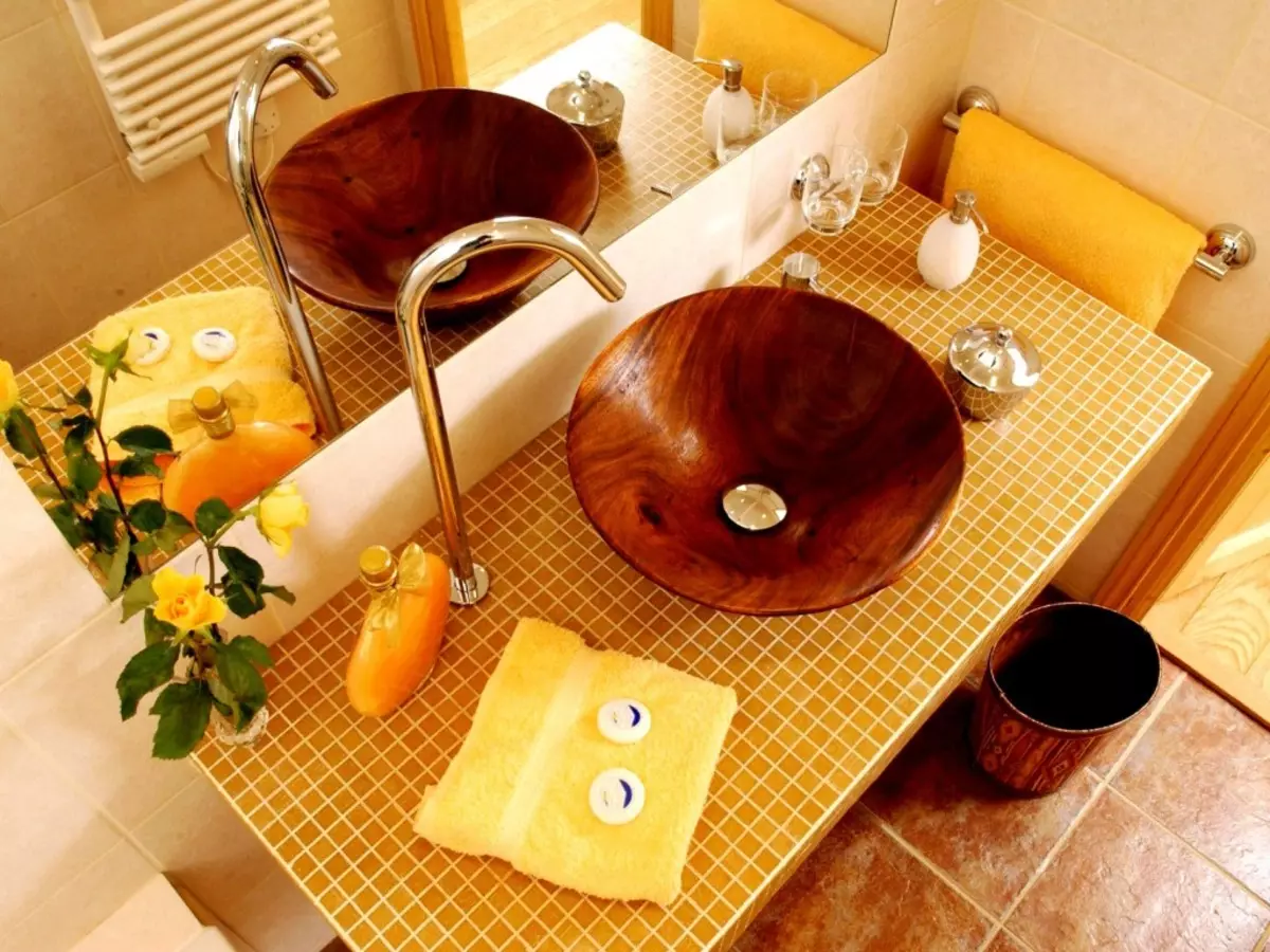 Waschbecken im Badezimmer (113 Fotos): Waschbeckengrößen, Modell unter der Tischplatte, Acryl und Keramik, schmalen und quadratischen Waschbecken 21421_77