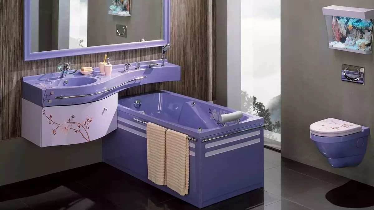 Banyoda asma lavabo: monte edilmiş lavabolar braketi ile 50-60 cm ve bir kesici 55-80 cm yıkama, diğer modeller 21424_13