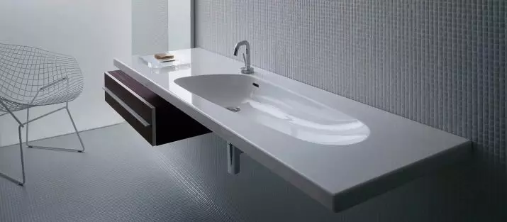 سینک معلق در حمام: دستشویی نصب شده 50-60 سانتی متر با براکت و شستشو بدون برش 55-80 سانتی متر، مدل های دیگر 21424_3