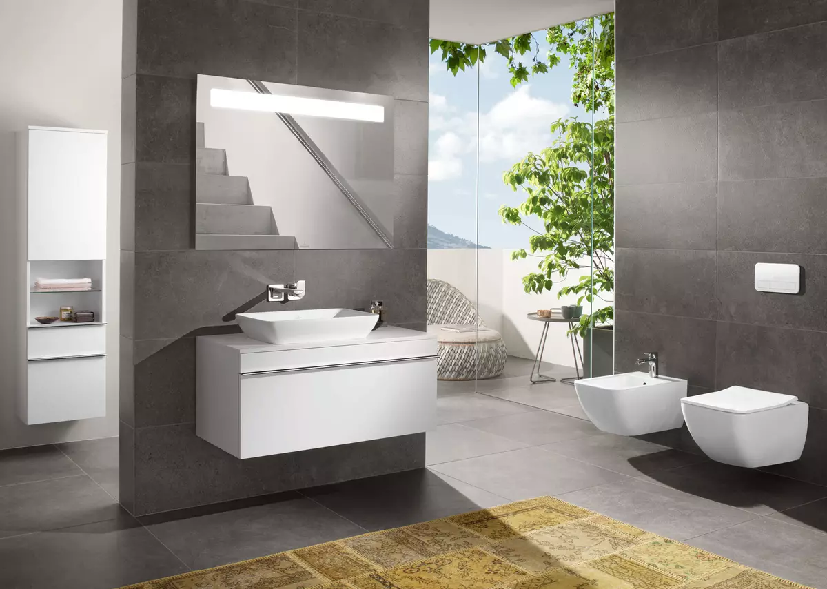 سینک معلق در حمام: دستشویی نصب شده 50-60 سانتی متر با براکت و شستشو بدون برش 55-80 سانتی متر، مدل های دیگر 21424_62