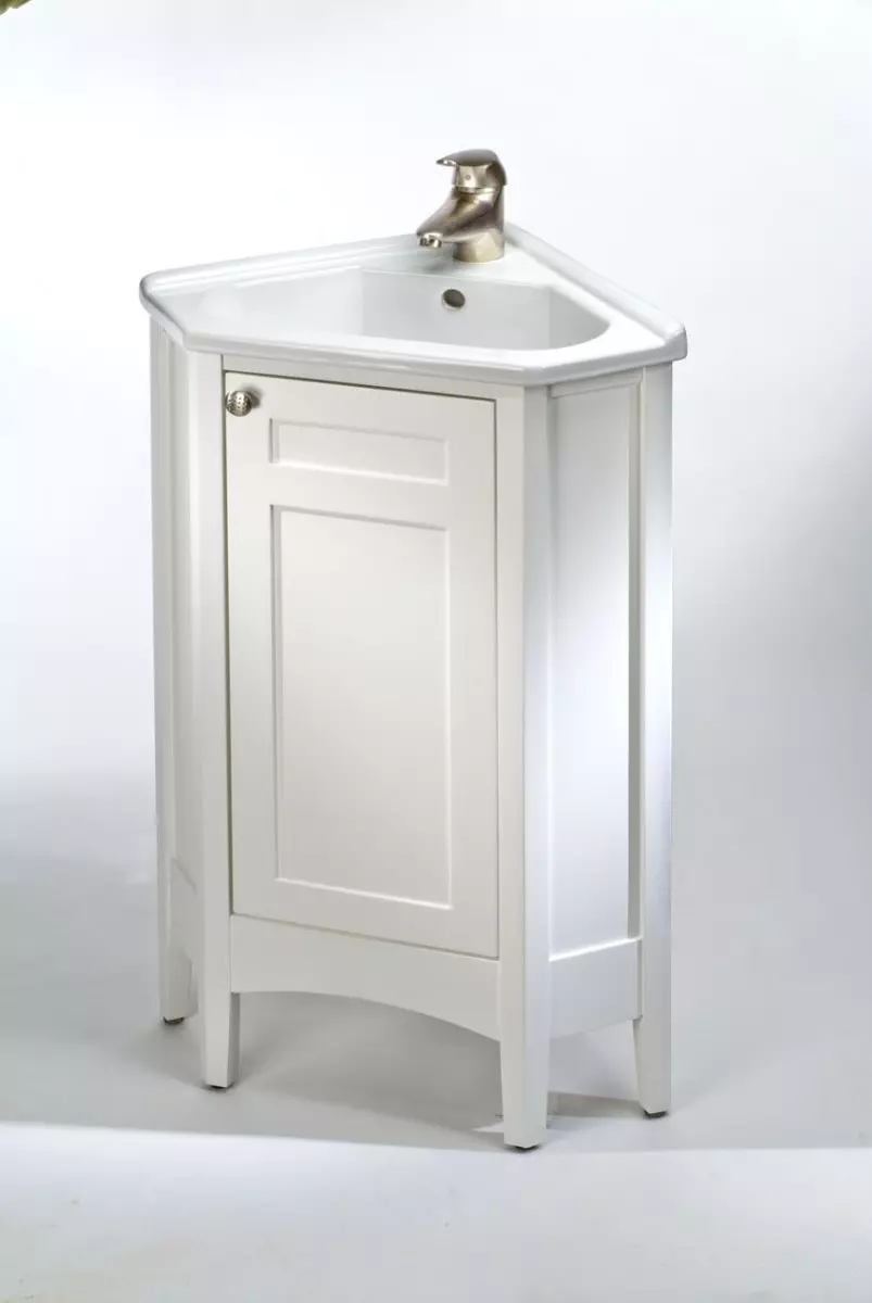 Kotni ponori z mizo v kopalnici: Izberite umivalnico z višino 40 cm in 50 cm in drugih kotnih različic s tabelo 21427_27