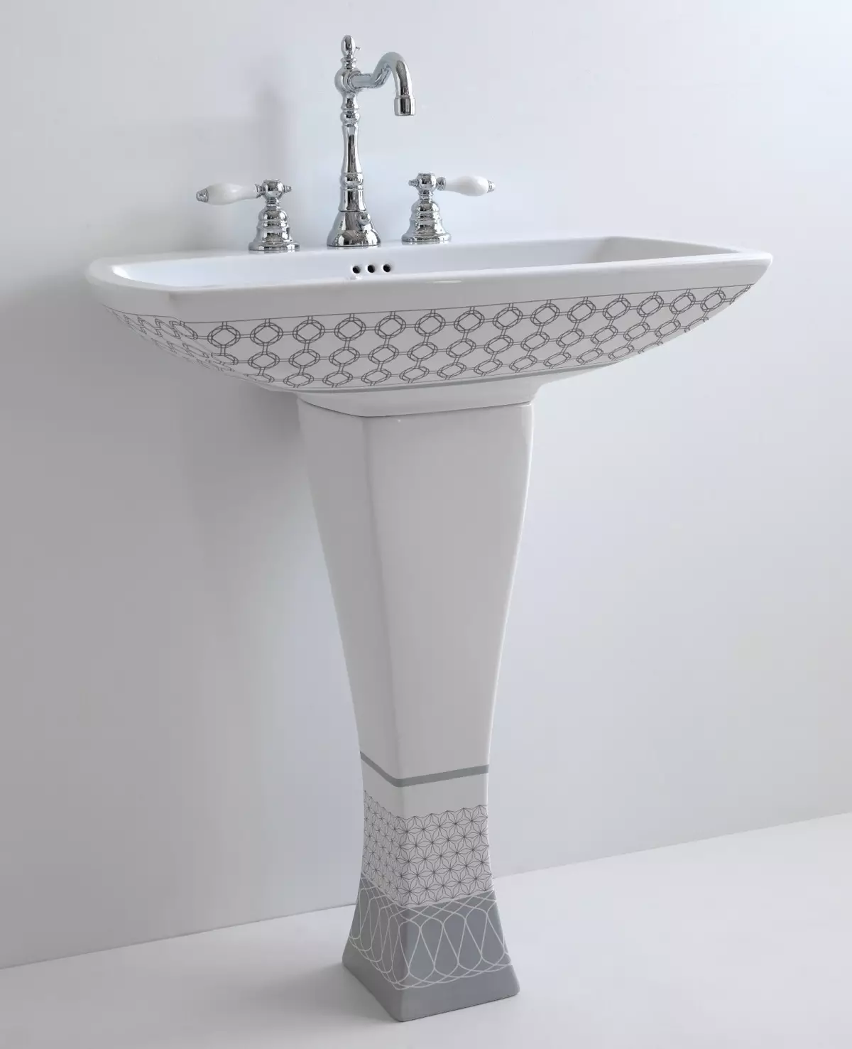 水槽“鬱金香”在浴室裡（62張照片）：用基座洗滌的特點，腿上的殼體尺寸 21433_3