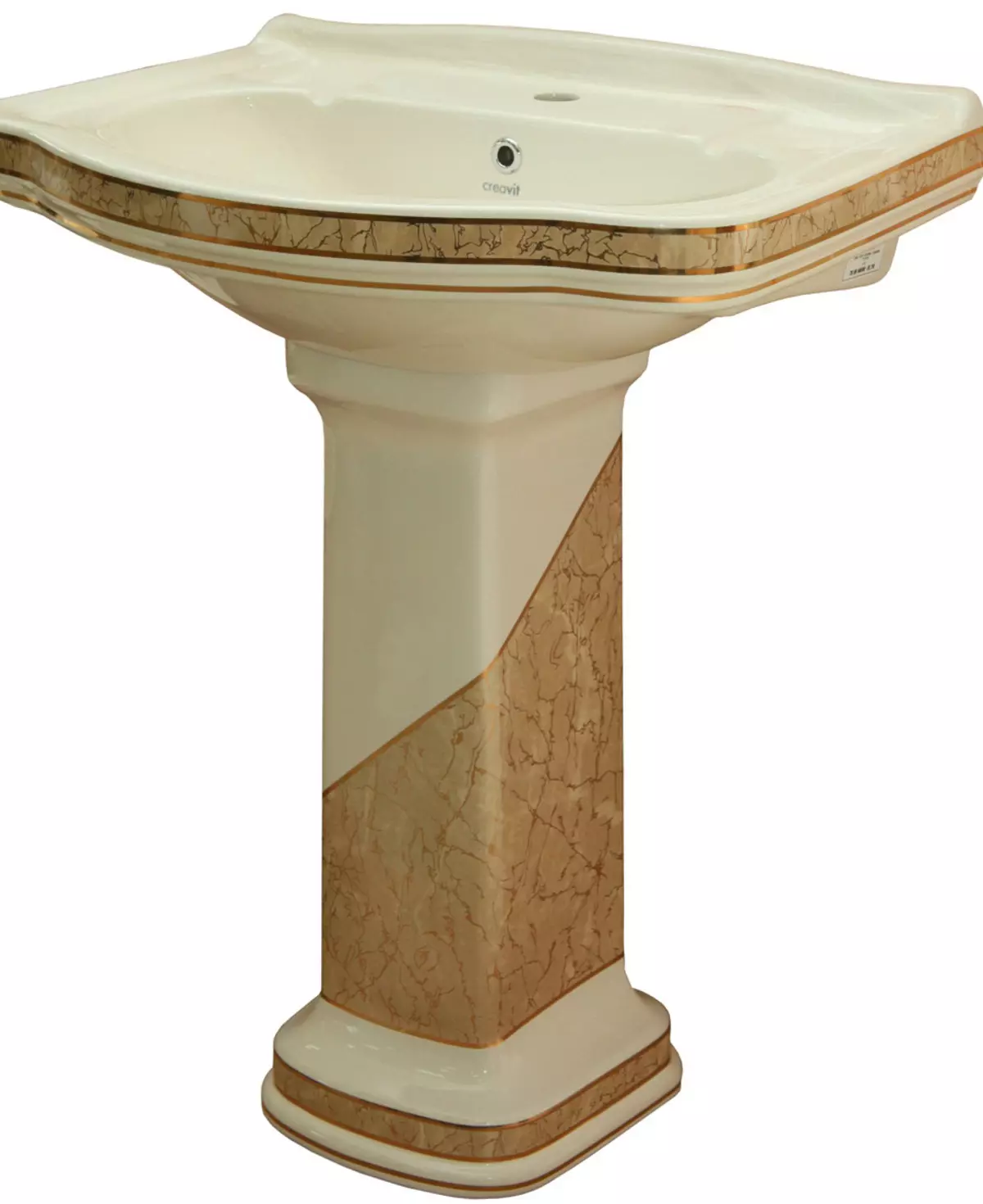 水槽“鬱金香”在浴室裡（62張照片）：用基座洗滌的特點，腿上的殼體尺寸 21433_38