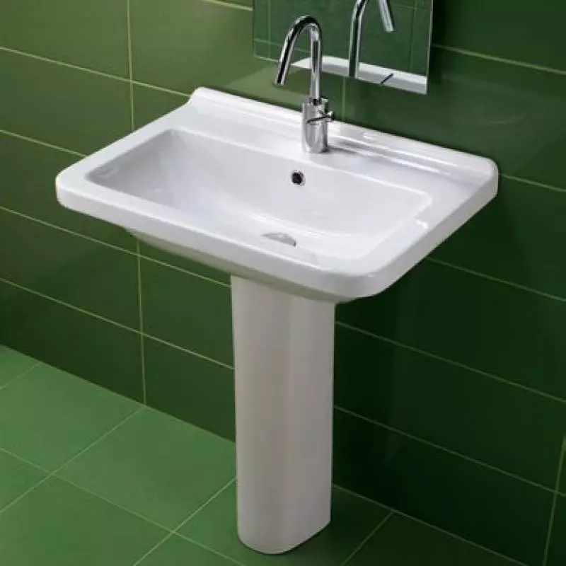 水槽“鬱金香”在浴室裡（62張照片）：用基座洗滌的特點，腿上的殼體尺寸 21433_4