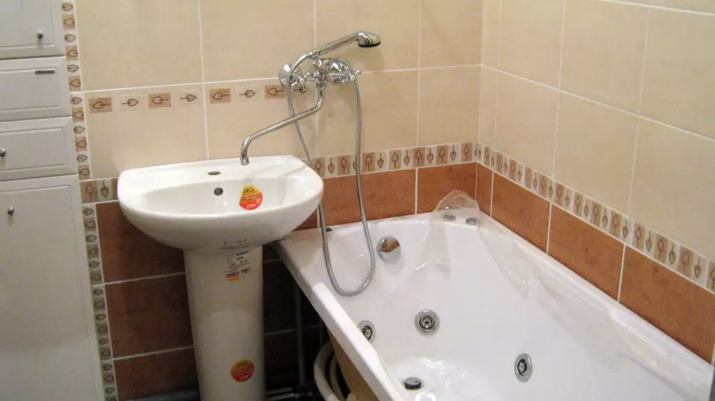 水槽“鬱金香”在浴室裡（62張照片）：用基座洗滌的特點，腿上的殼體尺寸 21433_47