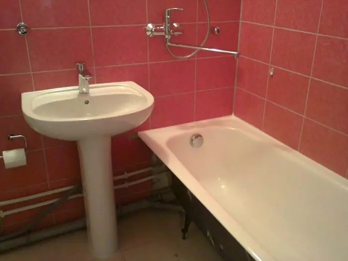 水槽“鬱金香”在浴室裡（62張照片）：用基座洗滌的特點，腿上的殼體尺寸 21433_50