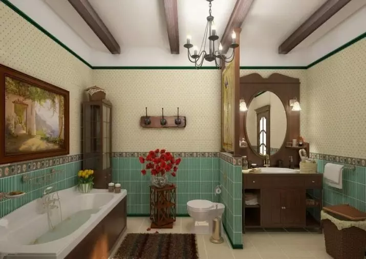 Kúpeľňa štýly: Krajina a ammpir, moderný a indický, morský a anglický, chata a americký 21435_18