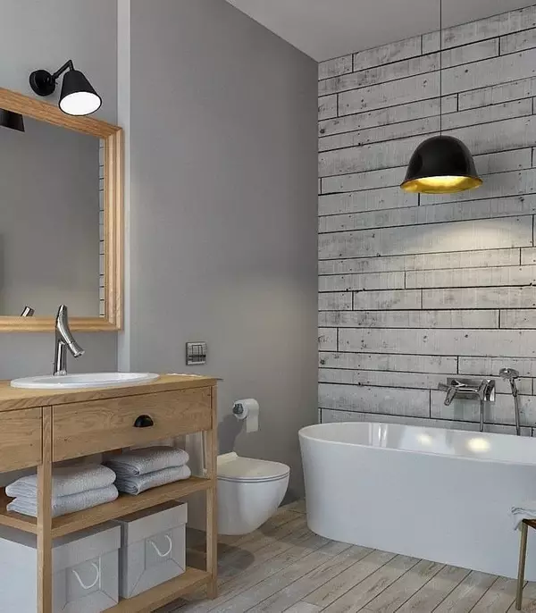 Badezimmer im skandinavischen Stil (66 Fotos): Innenarchitektur von einem kleinen Raum 3 und 4 Quadratmetern. M, die Ideen des Designs eines weißen Badezimmers, der Wahl des Zubehörs 21439_13