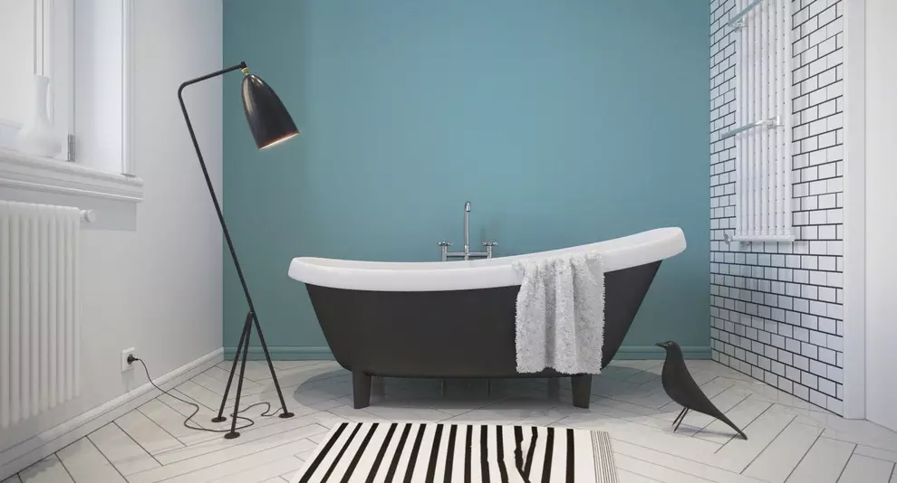 Badezimmer im skandinavischen Stil (66 Fotos): Innenarchitektur von einem kleinen Raum 3 und 4 Quadratmetern. M, die Ideen des Designs eines weißen Badezimmers, der Wahl des Zubehörs 21439_16
