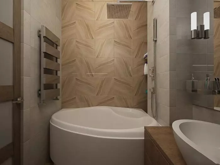 Badezimmer im skandinavischen Stil (66 Fotos): Innenarchitektur von einem kleinen Raum 3 und 4 Quadratmetern. M, die Ideen des Designs eines weißen Badezimmers, der Wahl des Zubehörs 21439_20