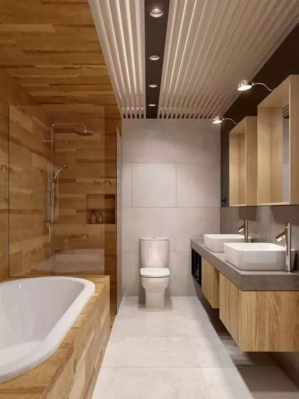 Badezimmer im skandinavischen Stil (66 Fotos): Innenarchitektur von einem kleinen Raum 3 und 4 Quadratmetern. M, die Ideen des Designs eines weißen Badezimmers, der Wahl des Zubehörs 21439_31