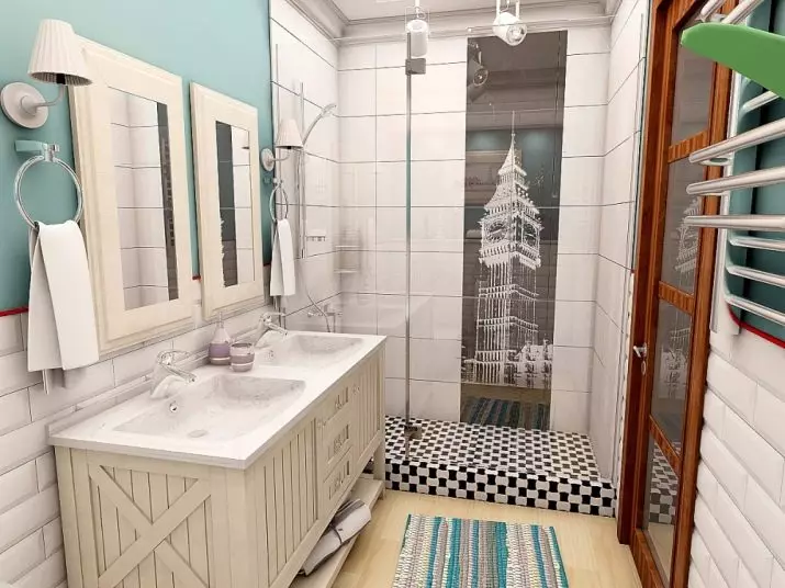 Badezimmer im skandinavischen Stil (66 Fotos): Innenarchitektur von einem kleinen Raum 3 und 4 Quadratmetern. M, die Ideen des Designs eines weißen Badezimmers, der Wahl des Zubehörs 21439_52