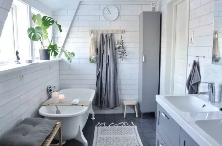 Badezimmer im skandinavischen Stil (66 Fotos): Innenarchitektur von einem kleinen Raum 3 und 4 Quadratmetern. M, die Ideen des Designs eines weißen Badezimmers, der Wahl des Zubehörs 21439_58