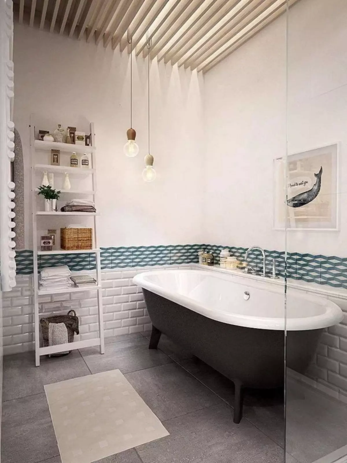 Badezimmer im skandinavischen Stil (66 Fotos): Innenarchitektur von einem kleinen Raum 3 und 4 Quadratmetern. M, die Ideen des Designs eines weißen Badezimmers, der Wahl des Zubehörs 21439_8