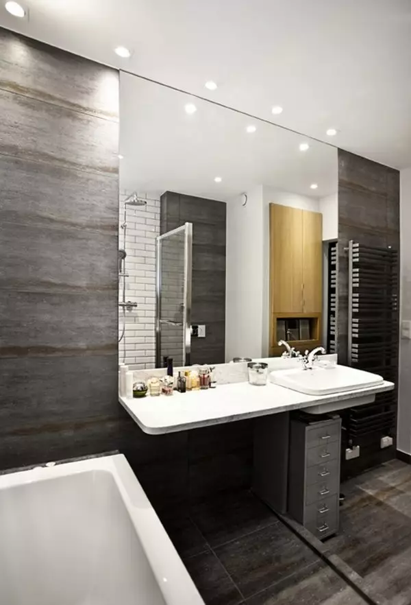 लॉफ्ट बाथरूम (65 फोटो): लिटिल स्क्वायर बाथरूम इंटीरियर डिजाइन, कंक्रीट बाथरूम के लिए फर्नीचर विकल्प 21440_28