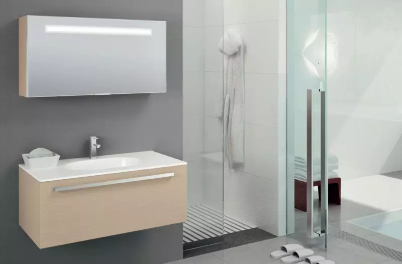 حمام با تکنولوژی بالا (62 عکس): طراحی اتاق کوچک در آپارتمان یک اتاق، انتخاب مبلمان و لوله کشی 21442_31