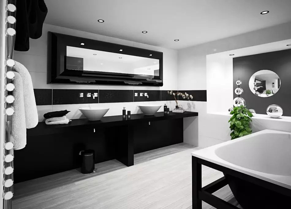Banheiro de alta tecnologia (62 fotos): um design de quarto pequeno em apartamento de um quarto, escolha de móveis e encanamento 21442_55