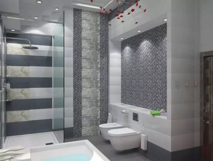 Bilik mandi berteknologi tinggi (62 foto): Reka bentuk bilik kecil di apartmen satu bilik, pilihan perabot dan paip 21442_60