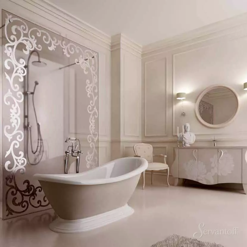 Art Deco-Style Bainugela (39 argazki): bainugela dekorazioa. Barrualdeko adibide ederrak 21443_13