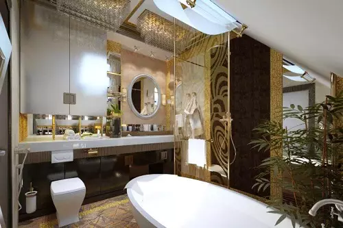 Art deco-stil badrum (39 bilder): badrum dekoration. Vackra exempel på inredning 21443_20