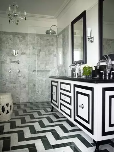 W stylu art deco łazienka (39 zdjęć): dekoracja łazienki. Piękne przykłady wnętrza 21443_26